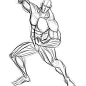 proyecto anatomia de superheroe. Traditional illustration project by Manuel Rincon - 07.04.2021