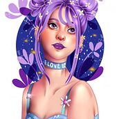 Mi Proyecto del curso: Retrato de personajes femeninos con Procreate. Traditional illustration, Digital Illustration, Digital Drawing, and Portrait Drawing project by Jocelin Flores - 07.05.2021