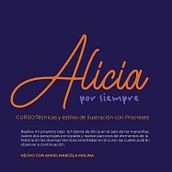 Mi Proyecto del curso: Técnicas y estilos de ilustración con Procreate Alicia por siempre. Projekt z dziedziny Trad, c, jna ilustracja, Ilustracja c, frowa, R, sunek c i frow użytkownika Marcela Mancia - 05.07.2021