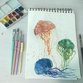 Mi Proyecto del curso: Técnicas modernas de acuarela. Traditional illustration, Fine Arts, Painting, and Watercolor Painting project by cargoleta 77 - 07.06.2021