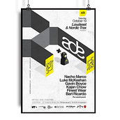 Poster ADE 2019. Graphic Design, and Music project by Daniel Lores - 08.04.2019