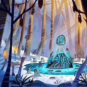 Forest Tale. Un progetto di Illustrazione tradizionale, Illustrazione digitale e Arte concettuale di Francisco Vargas - 06.07.2021