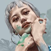 Illustrated Portrait with Procreate. Traditional illustration, and Painting project by clairedickinson33 - 07.07.2021