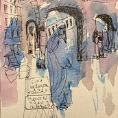 Essaouira - My project in Architectural Illustration with Watercolor course. Traditional illustration, Sketching, Drawing, Watercolor Painting, Architectural Illustration, and Sketchbook project by wboot - 08.27.2021