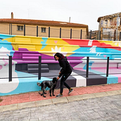 Proyecto Rayuela - Escatrón (Zaragoza). Arte urbana e Ilustração tradicional projeto de Vera Galindo - 20.12.2020