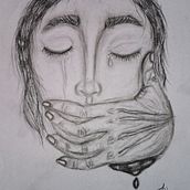 Sufrir en silencio. Pencil Drawing project by Danna Useche Bonilla - 07.07.2021