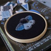 Mariposa. Traditional illustration, and Embroider project by Kelly Lima - 04.28.2021