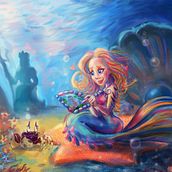 Siri Siren. Traditional illustration, and Digital Illustration project by Yana-Gergana Zhelyazkova - 07.05.2021