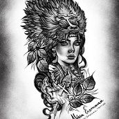 Meu projeto do curso: Desenho e ilustração digital de tatuagens com o Procreate. Traditional illustration, Graphic Design, Digital Illustration, Tattoo Design, and Digital Drawing project by Aléxia Eismann - 07.07.2021