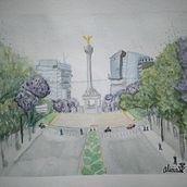 Mi Proyecto del curso: Paisajes urbanos en acuarela. Un projet de Beaux Arts, Aquarelle et Illustration architecturale de Alicia Fabián R. - 08.07.2021