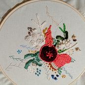 Mi Proyecto del curso: Técnicas avanzadas de bordado: puntadas y composiciones con volumen. Embroider project by Adela V - 07.08.2021