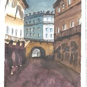 My project in Architectural Illustration with Watercolor course. Un proyecto de Ilustración tradicional, Dibujo, Pintura a la acuarela, Ilustración arquitectónica, Bocetado y Sketchbook de mariasol2201 - 08.07.2021