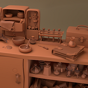 Mi Proyecto del curso: Modelado cartoon de bodegones con Maya. 3D, 3D Modeling, and 3D Design project by Becky Vr - 07.09.2021