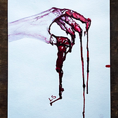 Vampire's Love. Watercolor Painting, Painting, and Traditional illustration project by Valeriya Saranskikh - 07.09.2021