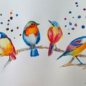Premier essai à l’aquarelle. Traditional illustration, Watercolor Painting, Realistic Drawing, and Naturalistic Illustration project by Claudia Bégin - 08.13.2021