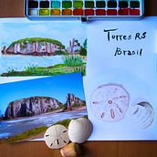 Meu projeto do curso: Caderno de viagem em aquarela. Un proyecto de Pintura a la acuarela, Ilustración tradicional, Ilustración arquitectónica y Sketchbook de Cristina Coltro - 10.07.2021