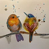 My project in Artistic Watercolor Techniques for Illustrating Birds course. Un proyecto de Ilustración tradicional, Pintura a la acuarela, Dibujo realista e Ilustración naturalista				 de yolandawang2008 - 10.07.2021