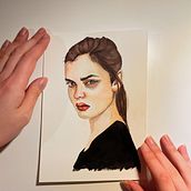 My project in Watercolor Portrait from a Photo course. Traditional illustration, Watercolor Painting, and Portrait Drawing project by Enolla Collins - 07.10.2021