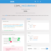 JWT Validator Tool. Programming project by Juan Andrés Moreno Rubio - 05.01.2020