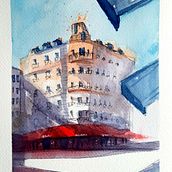 Mi Proyecto del curso: Dibujo arquitectónico con acuarela y tinta. Sketching, Drawing, Watercolor Painting, Architectural Illustration, Sketchbook & Ink Illustration project by Nathalia Medina Méndez - 07.09.2021