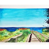 Phillip Island, Victoria Australia. Watercolor Painting project by laydeh - 06.14.2021