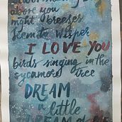 2 canciones . Calligraph, and Watercolor Painting project by Erika Zurcher - 07.11.2021