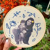 Mi Proyecto del curso: Bordado en fotografías sobre tela. Photograph, Collage, Paper Craft, Printing, Embroider, and DIY project by Andrea Fuentes - 07.10.2021