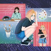 My project in Digital Illustration with Manga Influence course. Un proyecto de Ilustración tradicional, Cómic, Ilustración digital, Stor, telling, Narrativa y Manga de Masha Shirokova - 11.07.2021