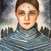 Mein Kursprojekt: Illustriertes Porträt mit Aquarell. Traditional illustration, Fine Arts, Painting, Drawing, Watercolor Painting, Portrait Drawing, and Artistic Drawing project by Lena Do - 07.12.2021