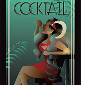 Dirty Martini. Ilustração tradicional, Artes plásticas, Design de cartaz e Ilustração digital projeto de Amanda Hooser - 12.07.2021