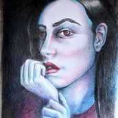 Mi Proyecto del curso: Retrato creativo en claroscuro con lápiz. Traditional illustration, Pencil Drawing, Portrait Drawing, Artistic Drawing, and Colored Pencil Drawing project by Aletheia - 08.10.2020