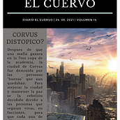 El cuervo || Portada del volumen 14 (Academia Corvus). Editorial Design project by Eline Ramirez - 07.12.2021