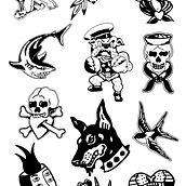 Blackwork. Traditional illustration, and Tattoo Design project by Mattia D'Amico - 07.12.2021