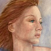 My project in Artistic Portrait with Watercolors course. Un proyecto de Bellas Artes, Pintura, Pintura a la acuarela y Dibujo de Retrato de Phyllis Provost-Saas - 13.07.2021