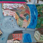 My project in Pictorial Sketchbook with Gouache course. Traditional illustration, Sketching, Drawing, Architectural Illustration, Sketchbook, and Gouache Painting project by Naima Dell'Ava - 07.13.2021
