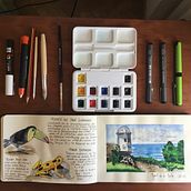 Cuaderno de viaje - Fuerte de San Lorenzo (Panamá). Traditional illustration, Watercolor Painting, Architectural Illustration, and Sketchbook project by Miguel De la Marta Cienfuegos - 07.13.2021