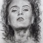 My project in Artistic Charcoal Portraiture: Creating Atmosphere course. Traditional illustration, Fine Arts, Drawing, Portrait Drawing, Realistic Drawing, and Artistic Drawing project by sabine_richartz - 07.13.2021