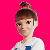 Girl 04. Un proyecto de 3D, Modelado 3D, Diseño de personajes 3D, Ilustración tradicional, Ilustración digital, Diseño de personajes y Rigging de Wesley Sales - 13.07.2021