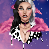 Meu projeto do curso: Retrato digital no Photoshop com um toque de fantasia. Traditional illustration, Drawing, Digital Illustration, Portrait Drawing, Digital Drawing, and Digital Painting project by Jonathan Costa Gomes - 07.13.2021