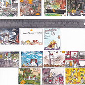One Day told in a Stamp-Sized Picture (series of dailies). Traditional illustration project by Natam Tonkul - 07.14.2021