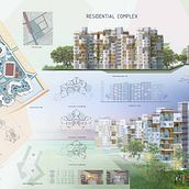 The project of a microdistrict with the development of a residential complex. Un proyecto de Arquitectura de Zilola Nazarova - 14.07.2021