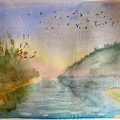 Mi Proyecto del curso: Paisajes naturales en acuarela. Een project van  Beeldende kunst, Schilderij y Aquarelschilderen van chuchi7 - 14.07.2021