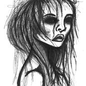 Wild Daughter. Ink and pen sketch done for my VCE studio arts portfolio in 2007. Een project van Traditionele illustratie y  Illustratie met inkt van Sianni Duursma - 15.07.2021