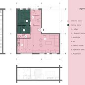 From family apartment to living/office space for a couple (student project). Interior Design project by Nevena Stojanović - 07.15.2021