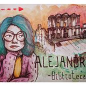 BIBLIOTECA DE ALEJANDRÍA - ACUARELA Ein Projekt aus dem Bereich Traditionelle Illustration, Skizzenentwurf, Kreativität, Zeichnung, Aquarellmalerei und Sketchbook von Andrea Pérez Castillo - 15.07.2021