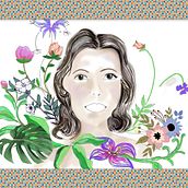 Meu projeto do curso: Retrato ilustrado com elementos botânicos. Traditional illustration, Digital Illustration, Botanical Illustration, and Digital Drawing project by Adalgisa Helena Gomes de Matos - 07.14.2021
