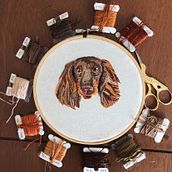Mi Proyecto del curso: Perrito Salchicha . Un progetto di Ricamo e Illustrazione naturalistica di Jessica Aguiñaga - 20.06.2021