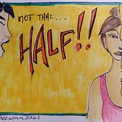 Pi Kat ~ a Satirical Comic about being mixed Asian. Projekt z dziedziny Trad, c, jna ilustracja i Projektowanie postaci użytkownika Sati Freeman - 16.07.2021