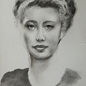 Grand ma. Traditional illustration, Fine Arts, Drawing, Portrait Drawing, Realistic Drawing, and Pencil Drawing project by fabienne - 07.16.2021