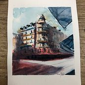 Mi Proyecto del curso: Dibujo arquitectónico con acuarela y tinta. Sketching, Drawing, Watercolor Painting, Architectural Illustration, Sketchbook & Ink Illustration project by Natalia Galiano - 07.16.2021